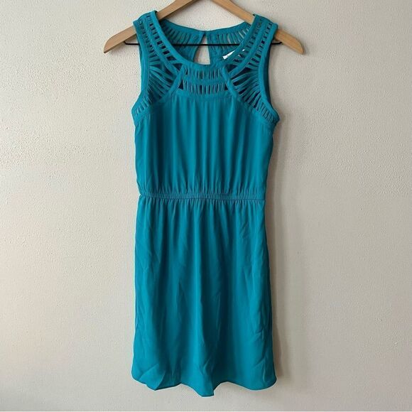 American Eagle Blue Turquoise Mini Dress - Size: XS - Picture 1 of 8